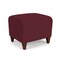 Lesro Siena Lounge Reception 1 Seat Bench, Walnut, OH Wine Upholstery SN1001 - alternate 2